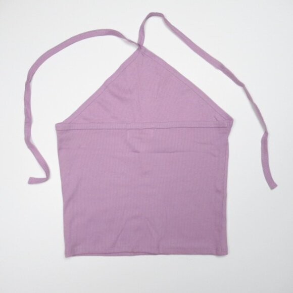 Madewell Supima Rib Halter Tank Top Vibrant Lilac Large - Picture 5 of 10
